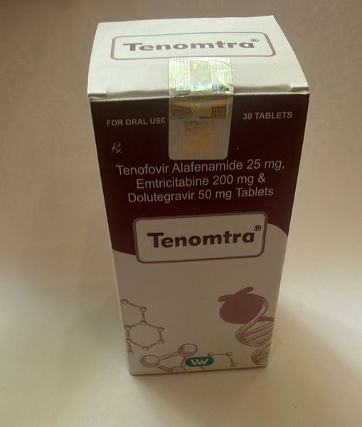 Теномтра (Tenomtra) тенофовір алафенамід 25мг, емтріцітабін 200мг, долутегравір 50мг Tenomtra-50 фото